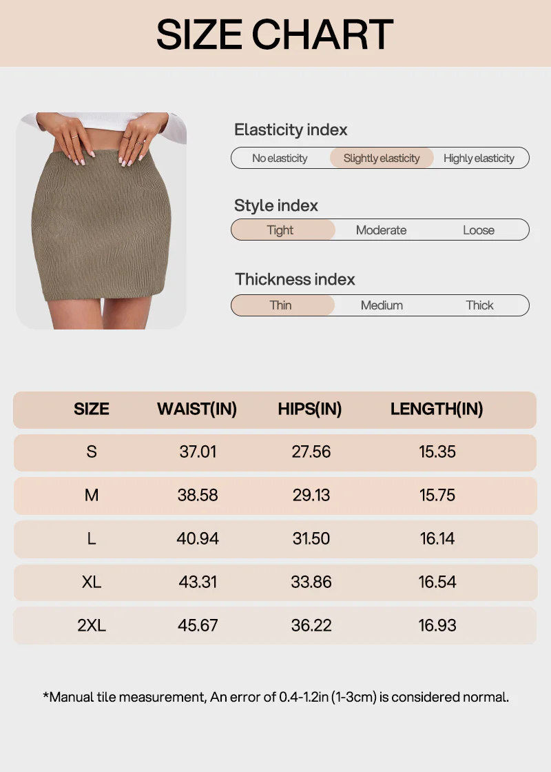 High Waist Corduroy Mini Skirt with Built-in Safety Shorts - Image 20