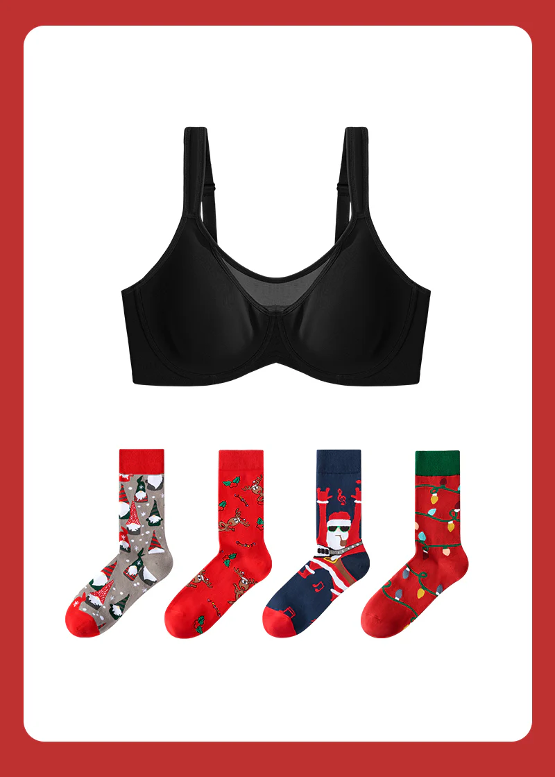 (Xmas Gift Box) Mesh Minimizer Bra - Image 8