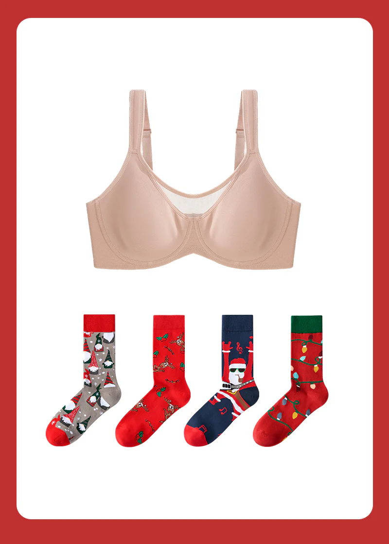 (Xmas Gift Box) Mesh Minimizer Bra - Image 9