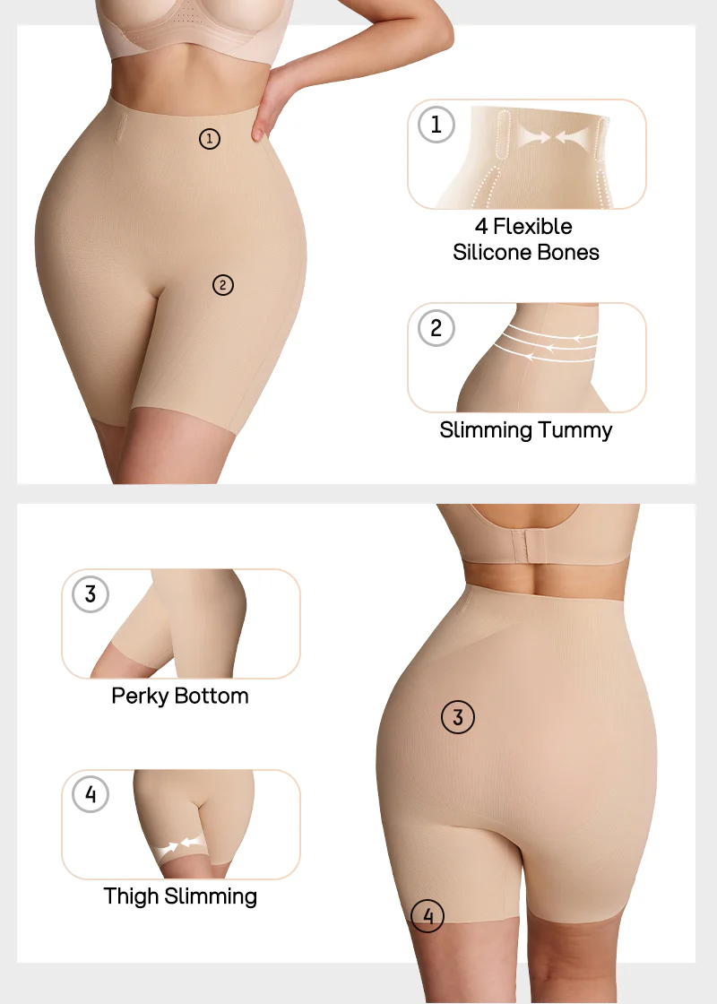 Cooling High-Waist Sculpting Shapewear Shorts - Image 6