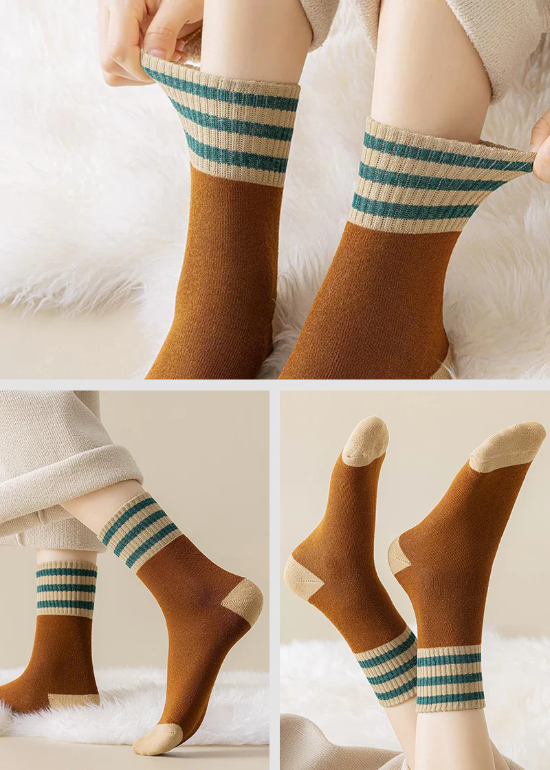 Cozy Plush Loop Lining Crew Socks - Image 2