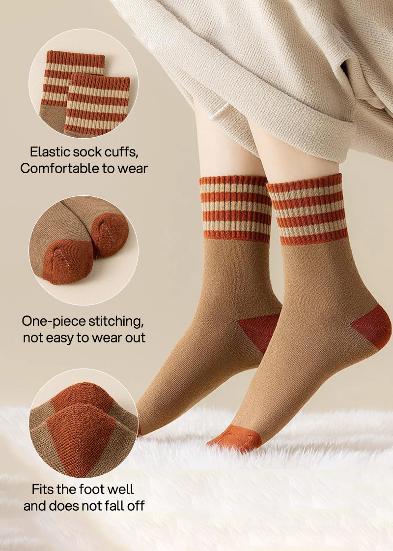 Cozy Plush Loop Lining Crew Socks - Image 3