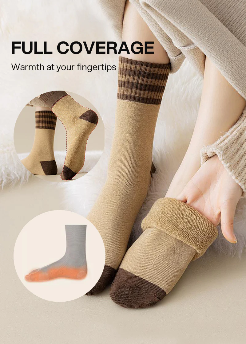 Cozy Plush Loop Lining Crew Socks - Image 4