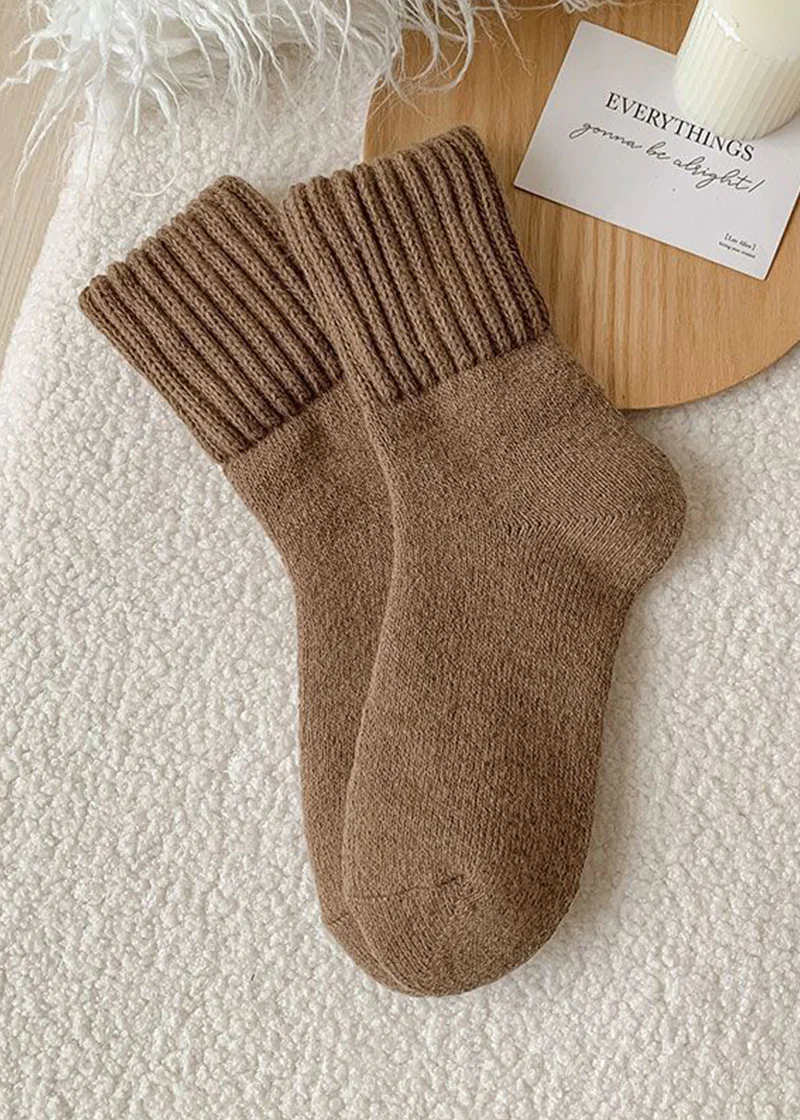 Cozy Ribbed Fleece Lined Crew Socks - Image 9