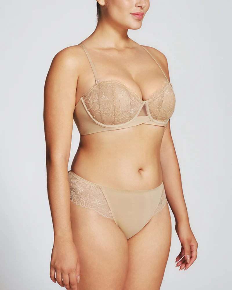Breathable Memory Steel Underwire Demi Lace Bra - Image 5