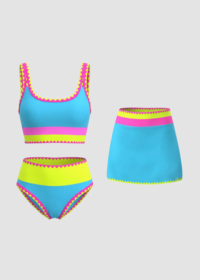 Dopamine Sporty 3 Piece Bikini Sets - Image 23