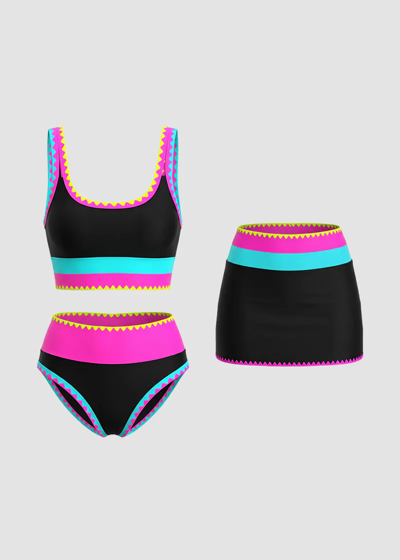 Dopamine Sporty 3 Piece Bikini Sets - Image 24