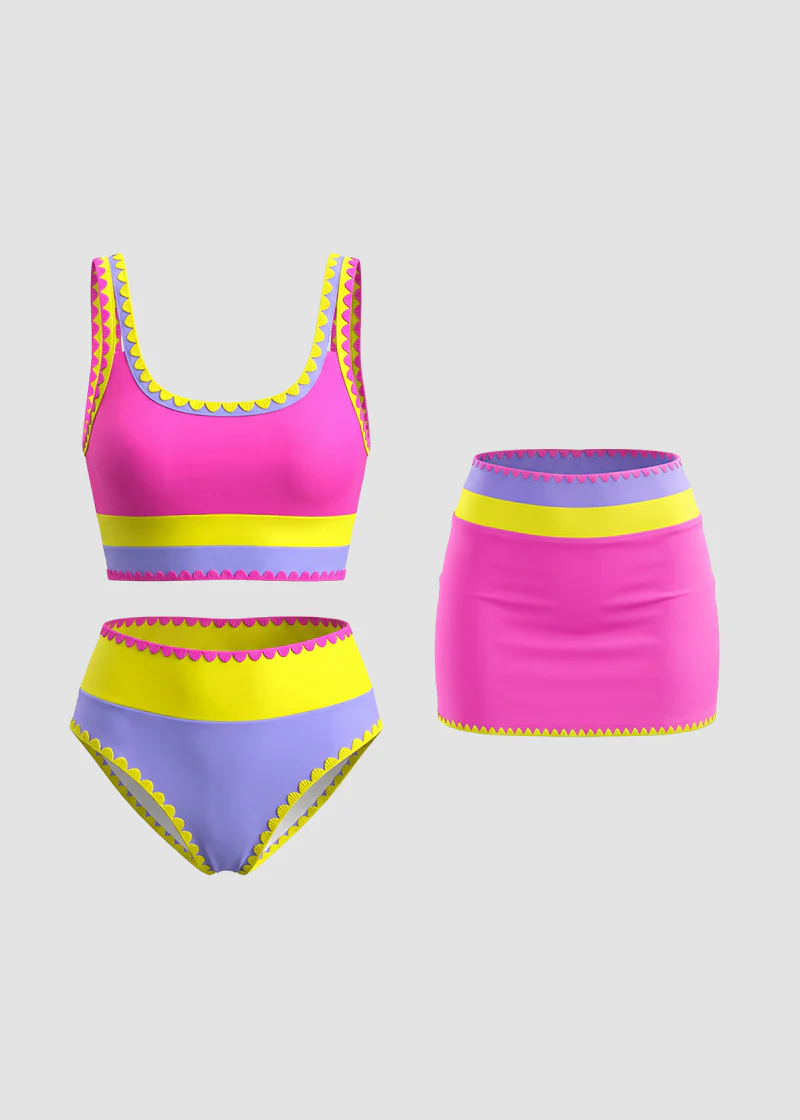 Dopamine Sporty 3 Piece Bikini Sets - Image 25