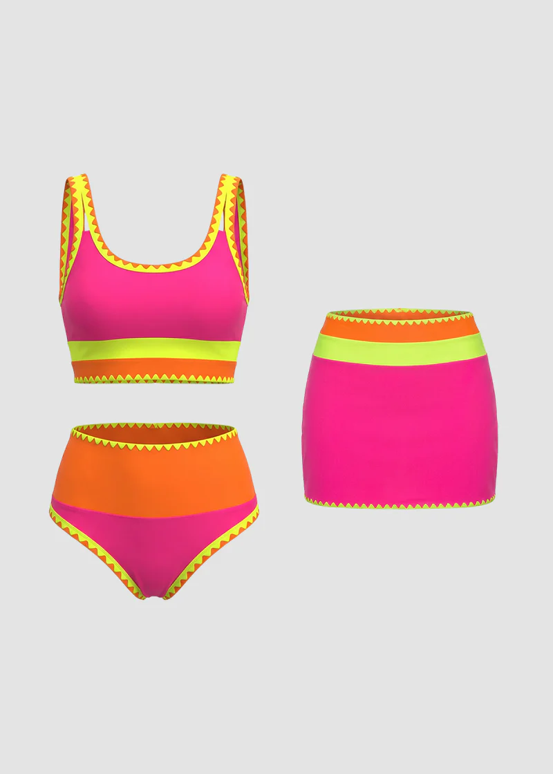 Dopamine Sporty 3 Piece Bikini Sets - Image 26