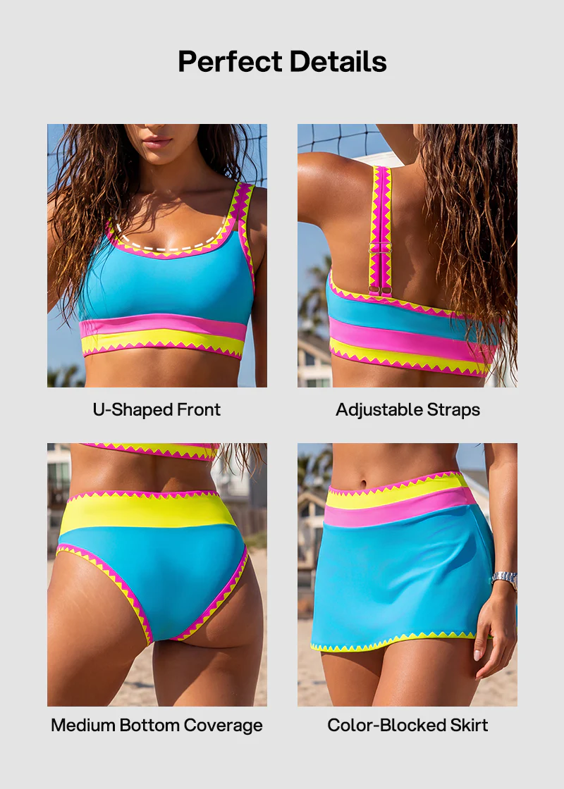 Dopamine Sporty 3 Piece Bikini Sets - Image 6