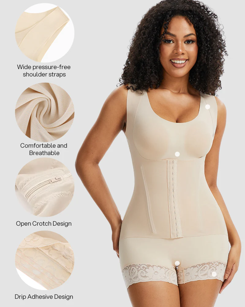 PowerMesh Double-Layer Tummy Control Bodysuit Shapewear - Image 9