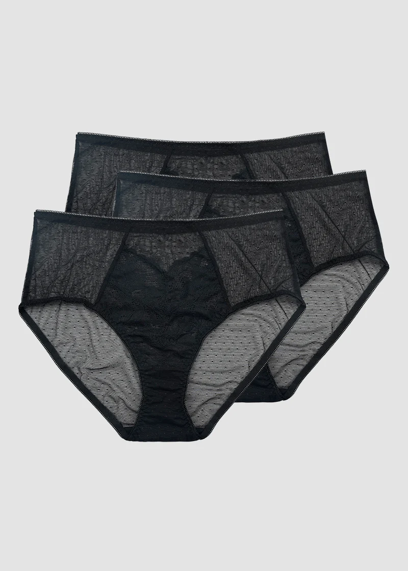 Enchant Floral Lace Brief Underwear (3 Pack)