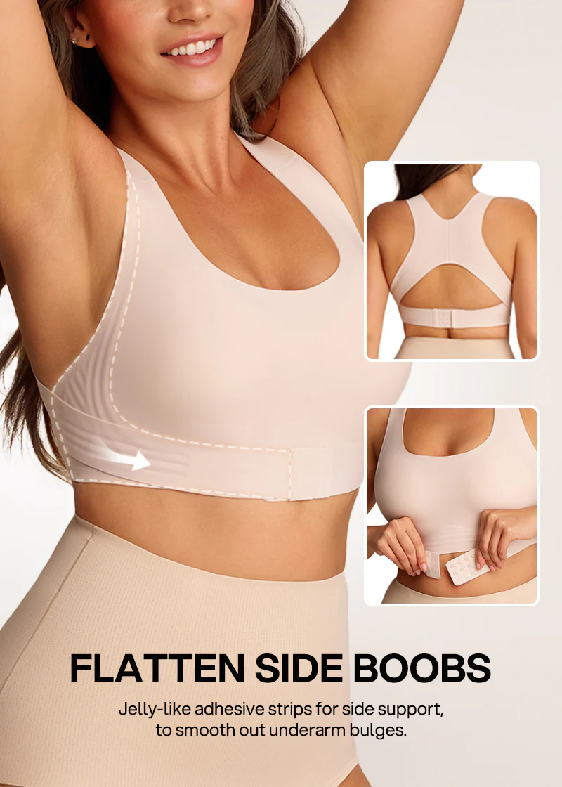 Front Closure Cross-Back Wireless Posture Bra - Image 8