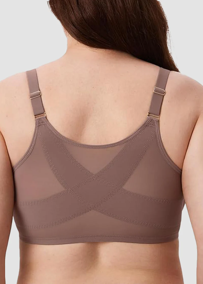 Front Closure Mesh Support Bra - Image 4