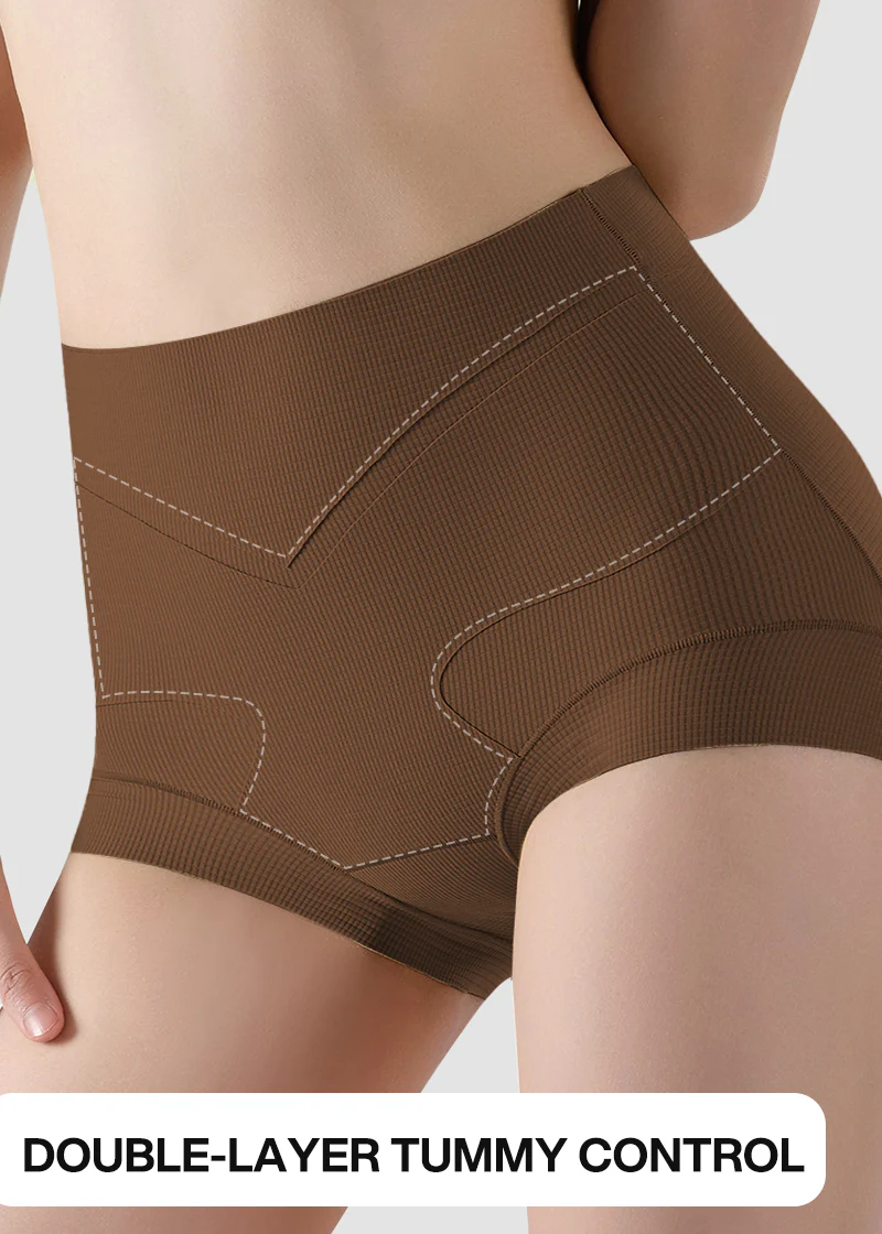 High-Waist Checkered Sculpting Panties (6 Pack) - Image 3
