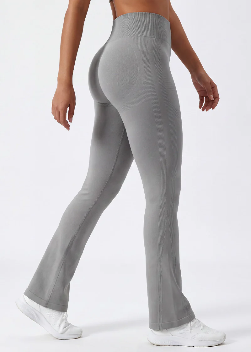 High-Waisted Mini Flare Yoga Leggings – Seamless Butt Lifting Pants - Image 11