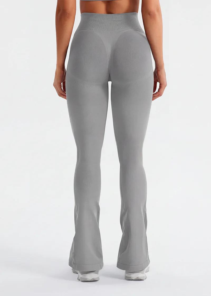 High-Waisted Mini Flare Yoga Leggings – Seamless Butt Lifting Pants - Image 13