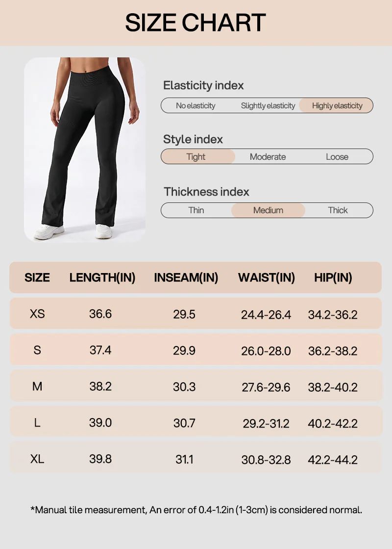 High-Waisted Mini Flare Yoga Leggings – Seamless Butt Lifting Pants - Image 14