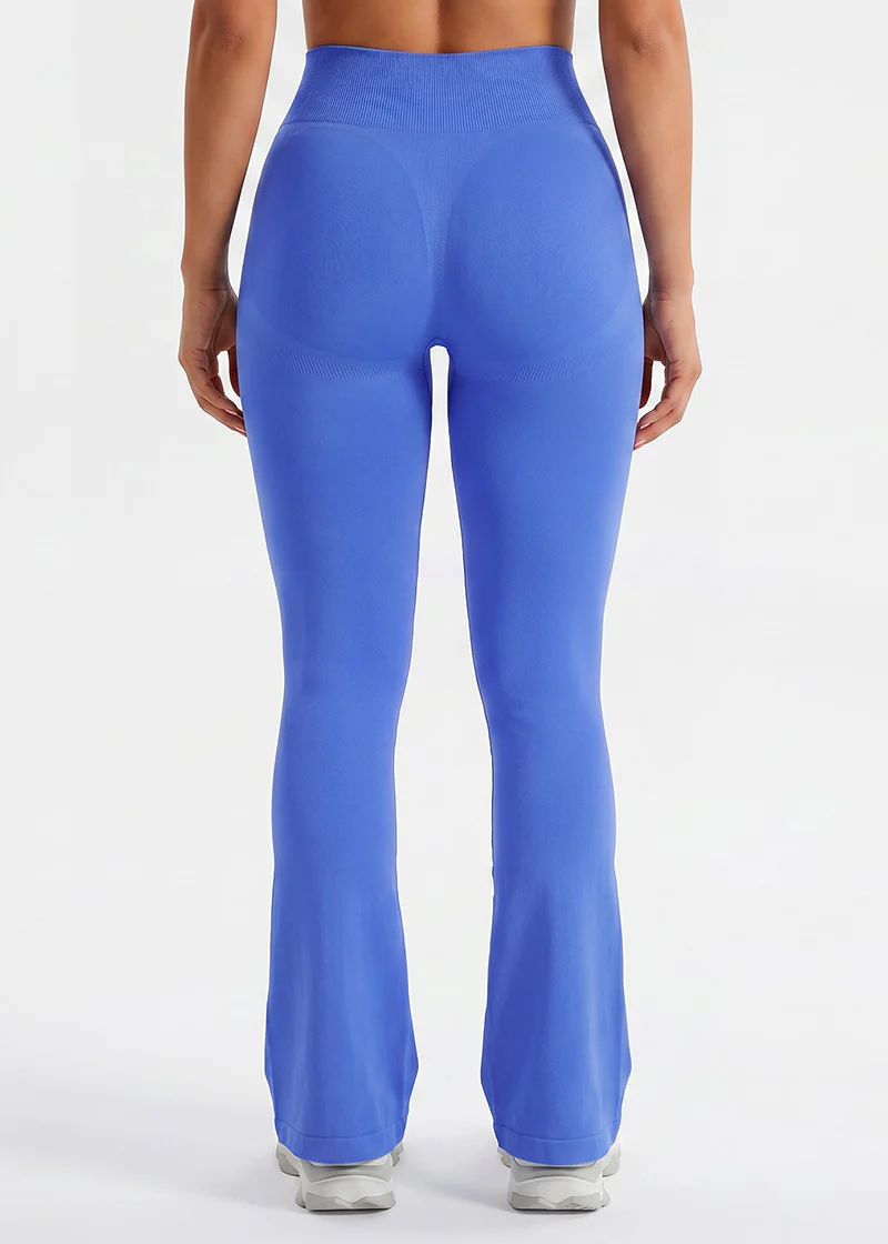 High-Waisted Mini Flare Yoga Leggings – Seamless Butt Lifting Pants - Image 9