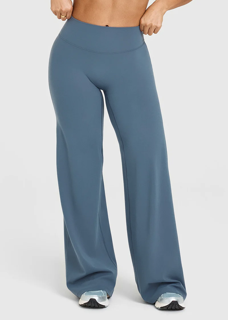 High-Waisted Wide-Leg Yoga Lounge Pants