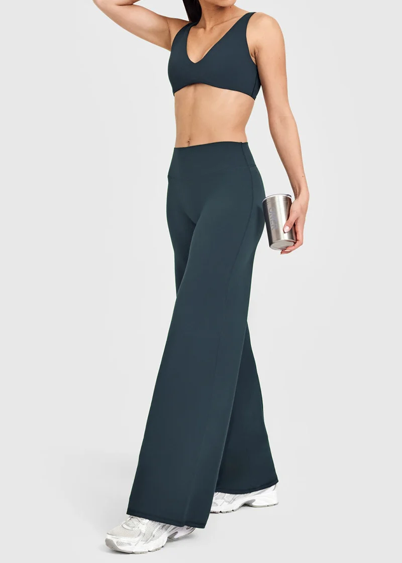 High-Waisted Wide-Leg Yoga Lounge Pants - Image 12