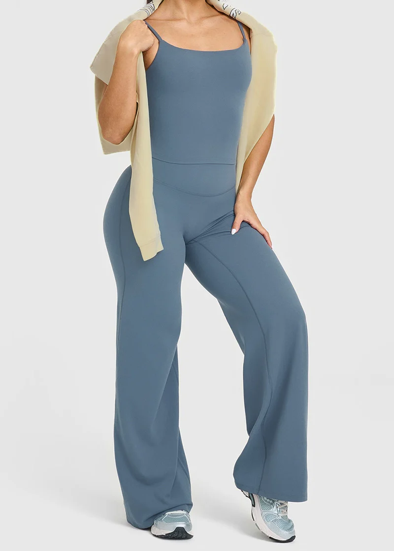 High-Waisted Wide-Leg Yoga Lounge Pants - Image 4