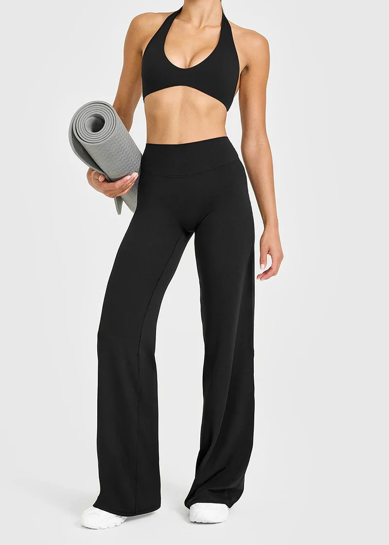 High-Waisted Wide-Leg Yoga Lounge Pants - Image 8