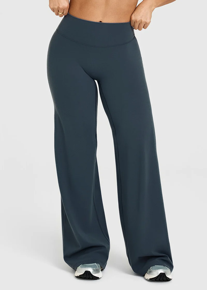 High-Waisted Wide-Leg Yoga Lounge Pants - Image 9