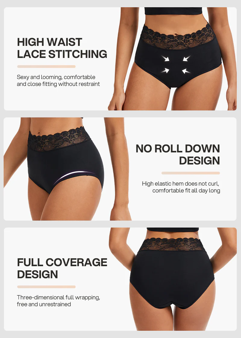 Lace Trim Cotton Hipster Panties (5 Pack) - Image 6