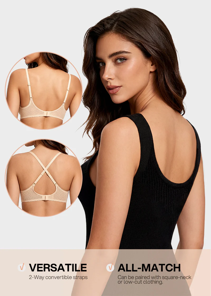 Lace Underwire Unlined Sheer Demi Balconette Bra - Image 13