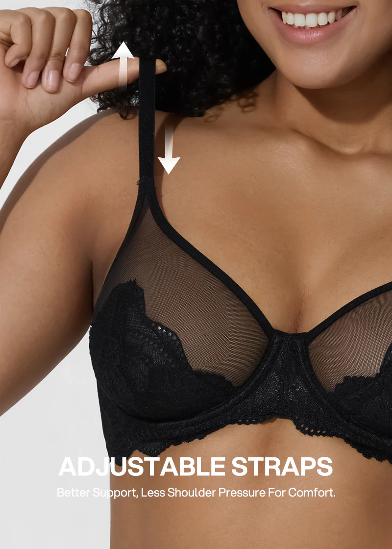 Full Coverage Lace Minimizer Bra - Image 4