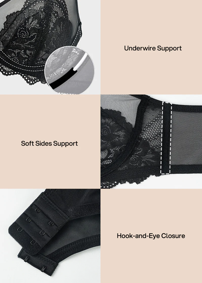 Full Coverage Lace Minimizer Bra - Image 6