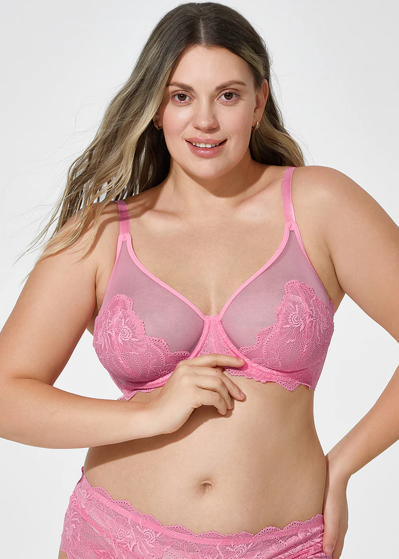 Full Coverage Lace Minimizer Bra - Image 7