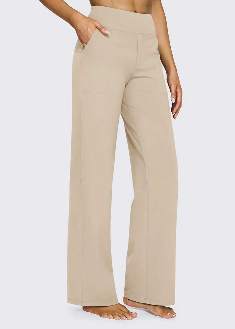 Women's Loose High-Waist Stretch Bootcut Work Leggings