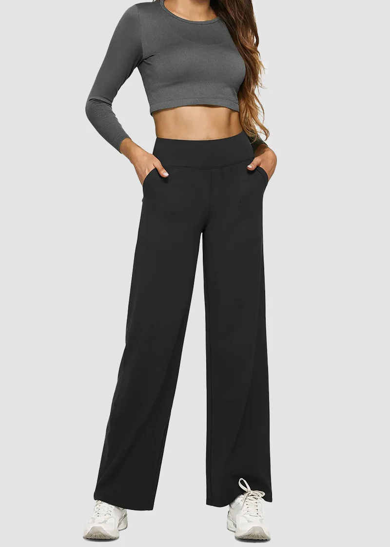 Women's Loose High-Waist Stretch Bootcut Work Leggings - Image 11