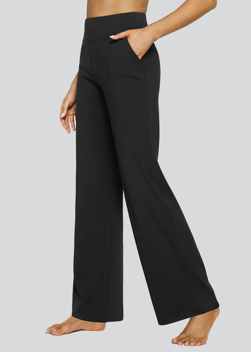 Women's Loose High-Waist Stretch Bootcut Work Leggings - Image 14