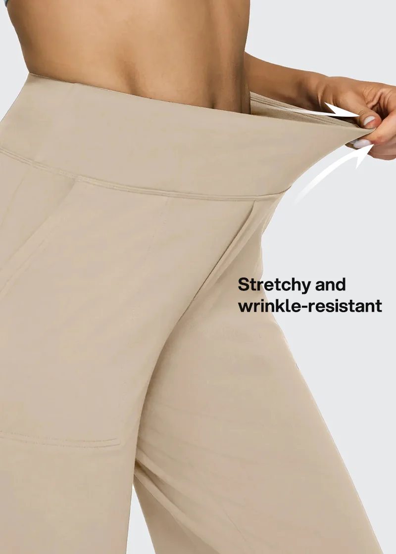Women's Loose High-Waist Stretch Bootcut Work Leggings - Image 5