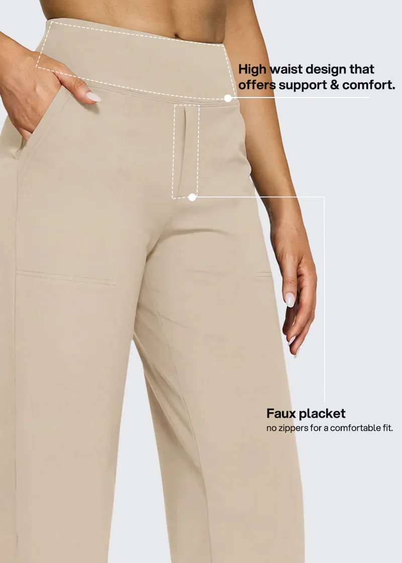 Women's Loose High-Waist Stretch Bootcut Work Leggings - Image 6