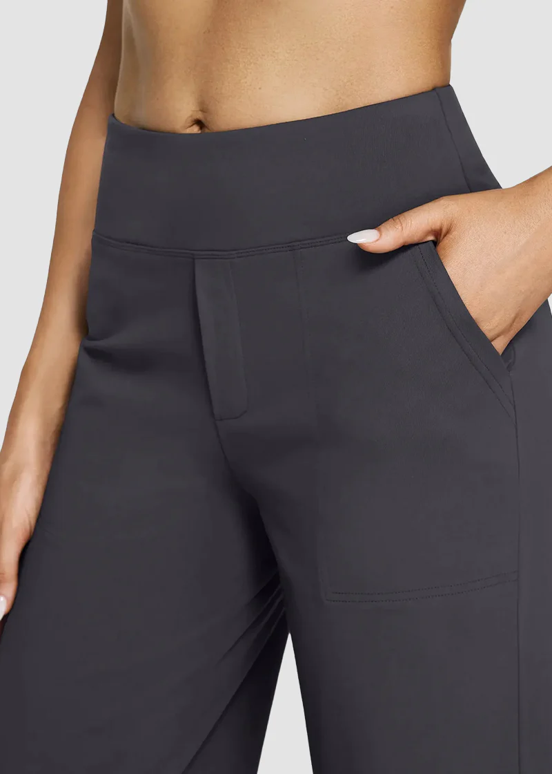 Women's Loose High-Waist Stretch Bootcut Work Leggings - Image 9
