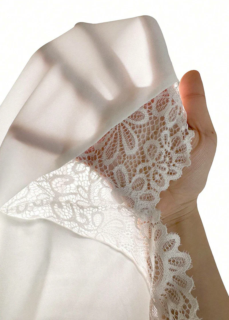 Plus Size Lace Splice Deep V Backless Nightdress – Sexy Lingerie Sleepwear for Women - Image 6