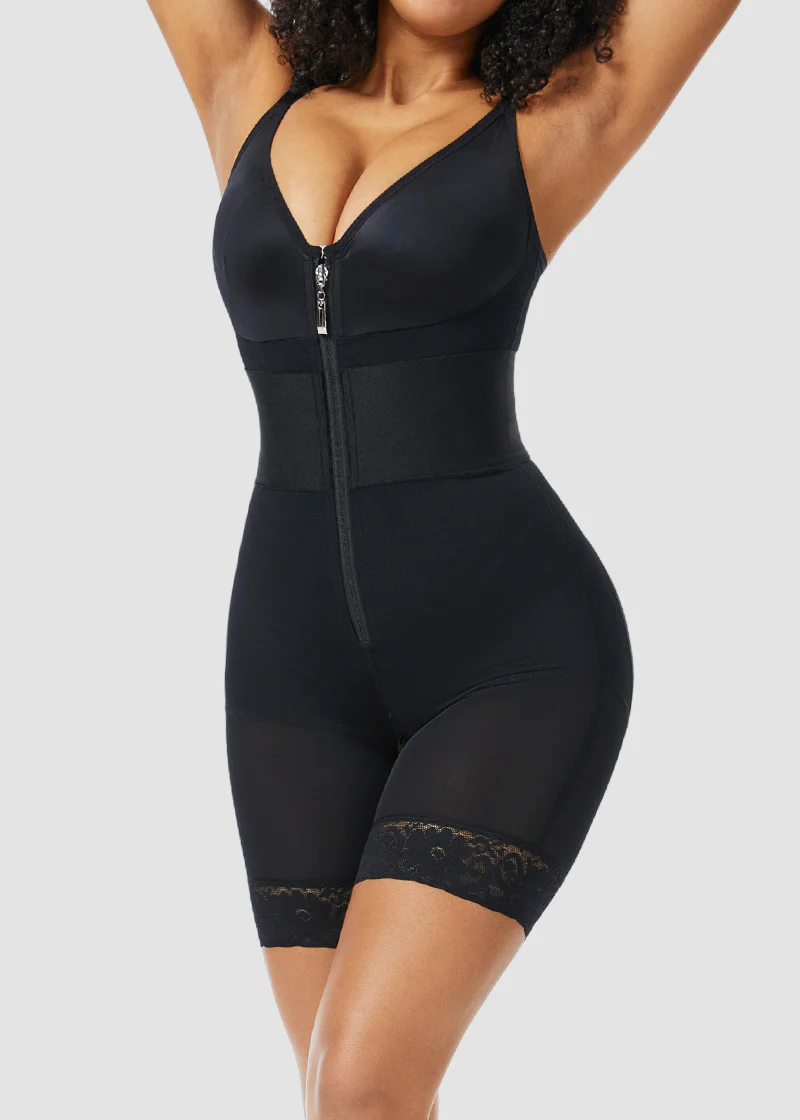 PowerMesh Deep V Bodysuit Shapewear - Image 3