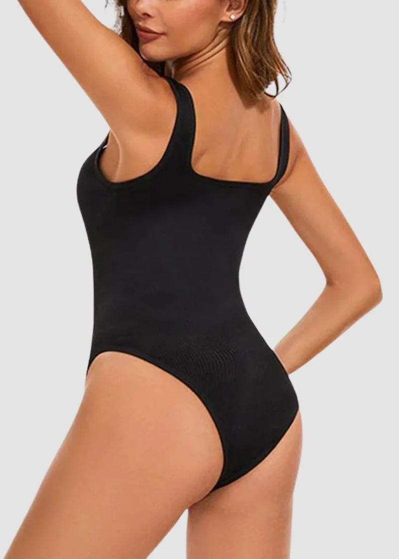 Ribbed Sleeveless Square Neck Tank Top Bodysuit - Image 13