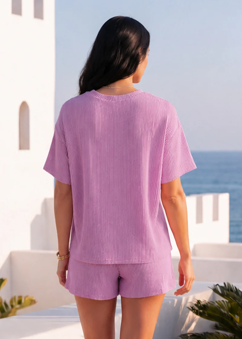 Ribbed Summer Lounge Two-Piece Set - Image 8