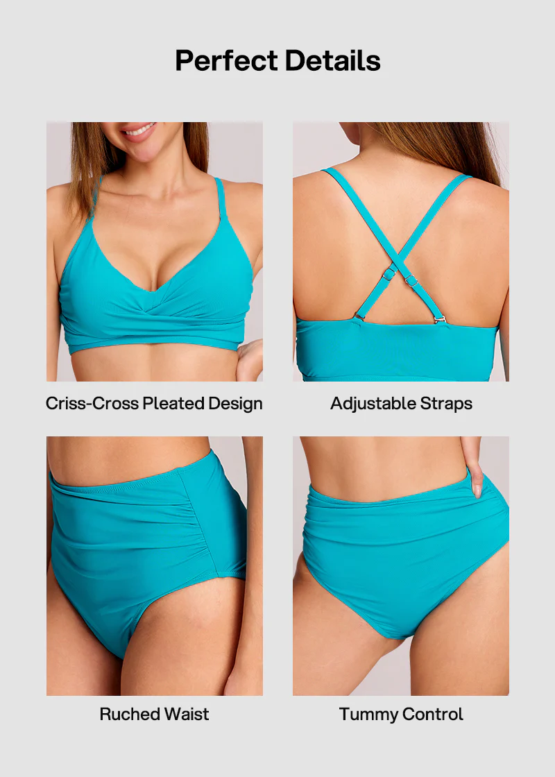 Ruched Tummy Control Bikini Set - Image 3