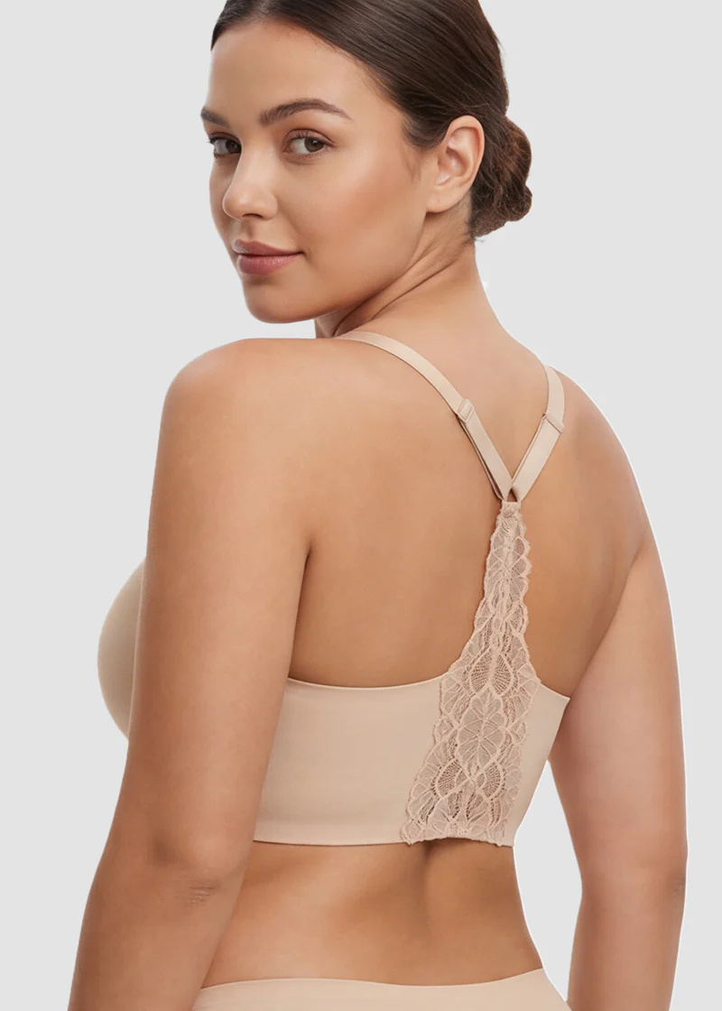 Seamless Backless Lace Bralette - Image 3