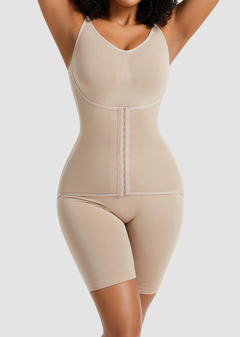 Seamless Double Compression Shaping Bodysuit - Image 3