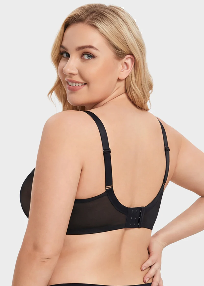 Seamless Mesh Unlined Underwire Bra - Image 12