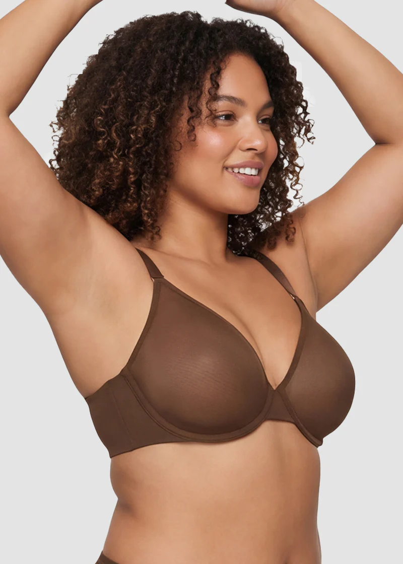 Seamless Mesh Unlined Underwire Bra - Image 2