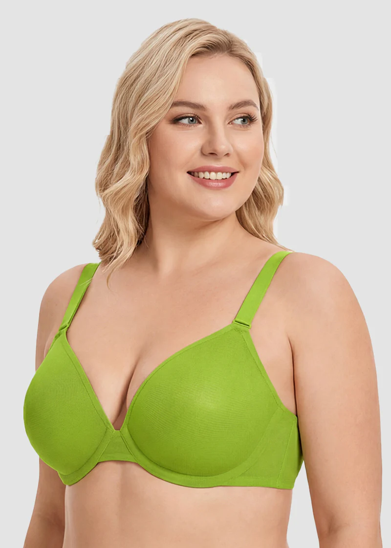 Seamless Mesh Unlined Underwire Bra - Image 4