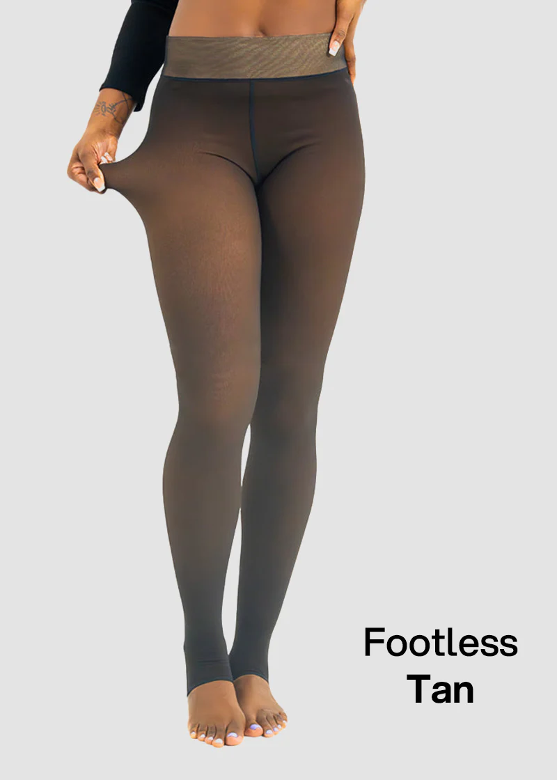 Semi Transparent double seam Fleece Lined Tights - Image 10